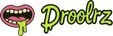 The Droolrz logo shown as the word "Droolrz" in a cursive stylized font and an illustration of a mouth drooling